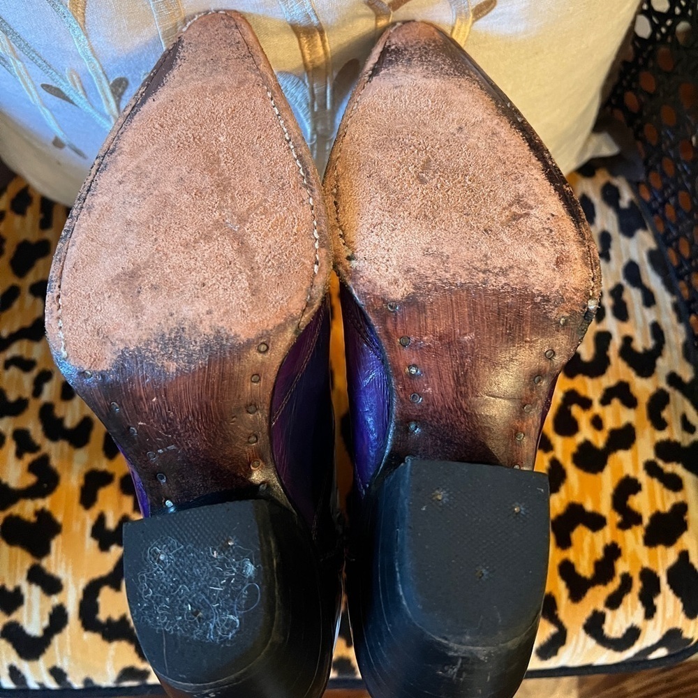 GOLDEN GOOSE Black Leather Boots Motorcycle Cowboy Boots Made in Italy - Picture 2 of 14
